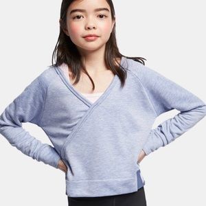 Nike pro girls blue reversible sweatshirt